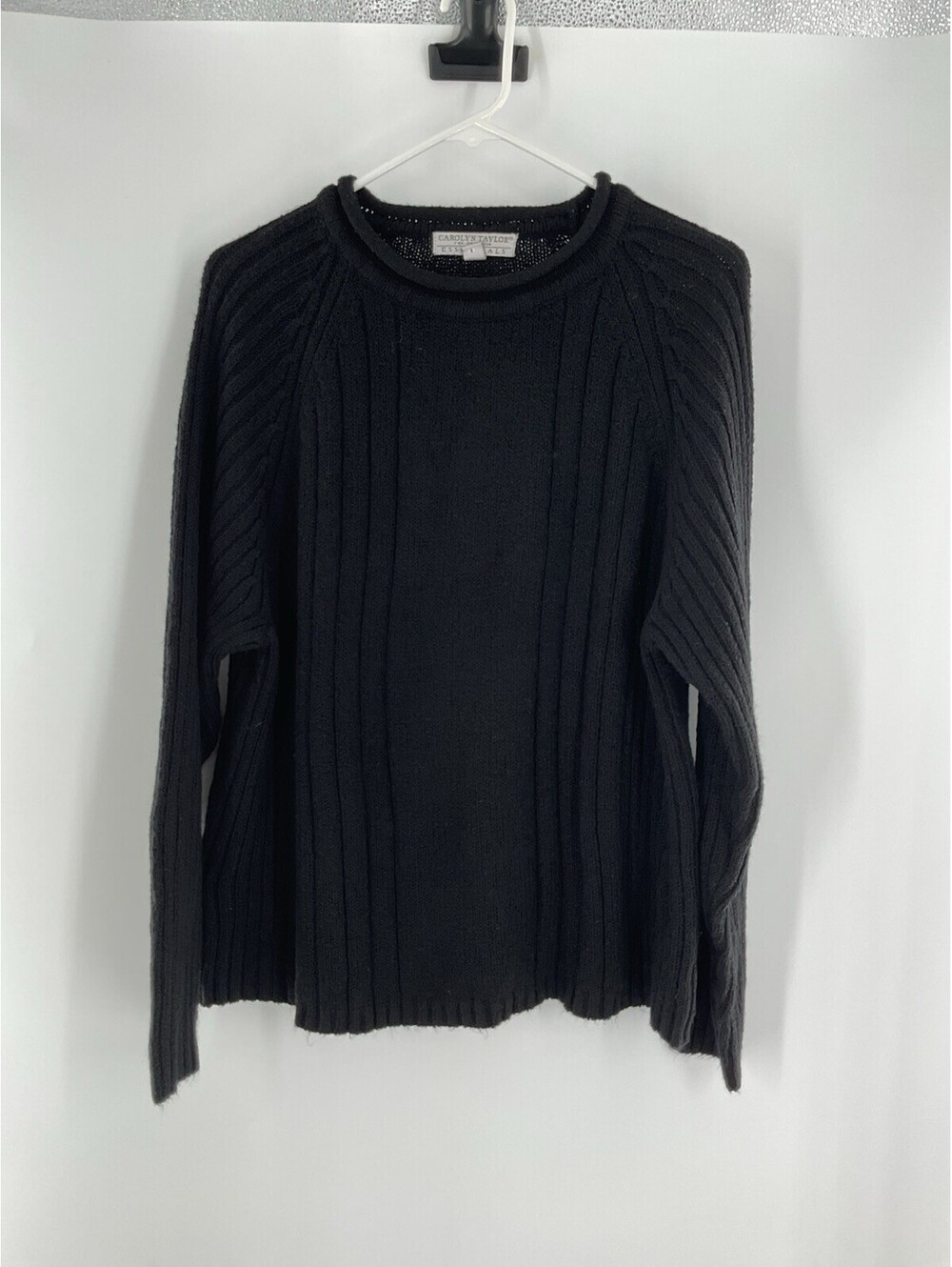 Carolyn Taylor For By Design Essentials XL Women’s Black Tight Knit Sweater 106